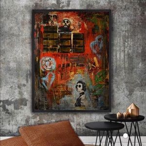 Original Art, Leon and Matilda , movie art , painting acrylic